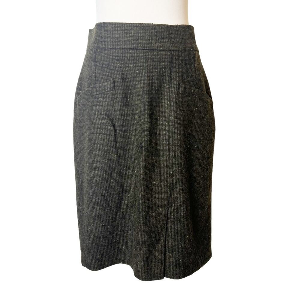 Max Mara wool silk blend pencil skirt green black sz‎ 8